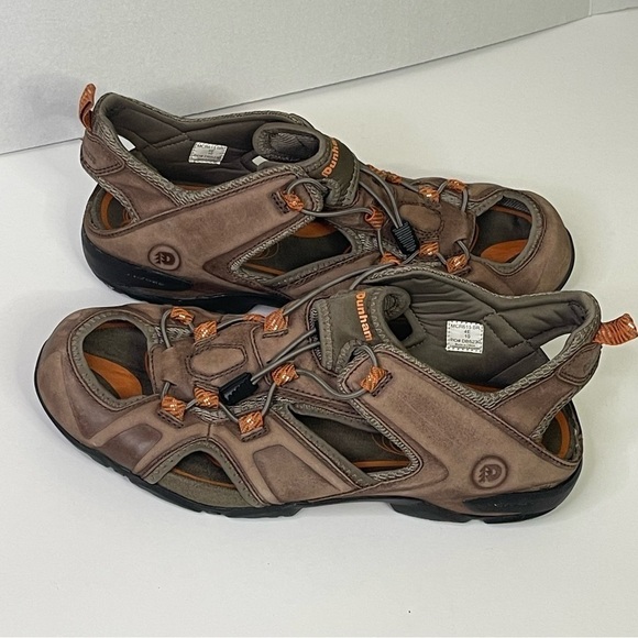 Dunham Nolan Sandals Men’s Size 10 Leather Brown Fisherman Outdoors Camping - Picture 1 of 12